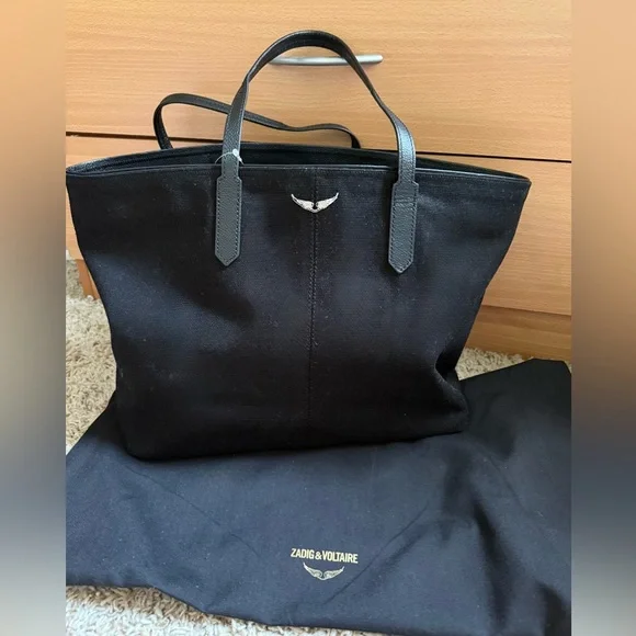 Zadig & Voltaire Mick Wings Canvas Tote Bag